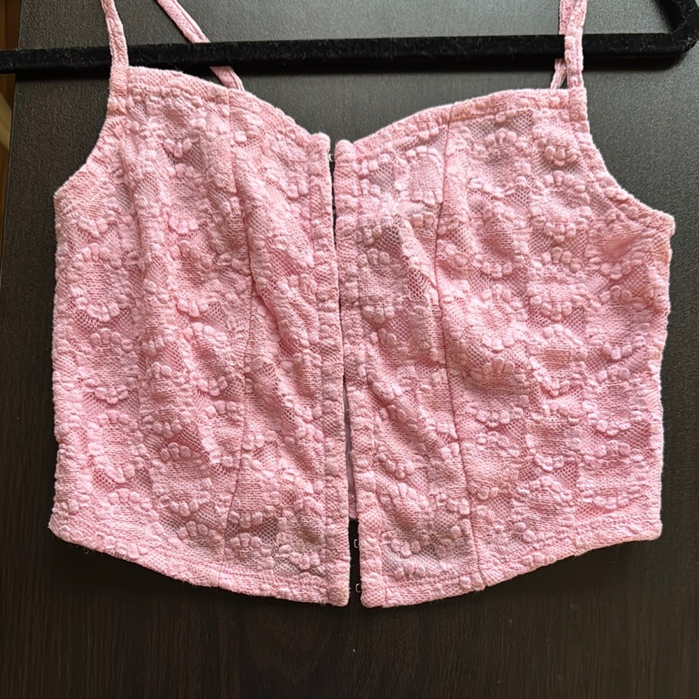 Forever 21 Light Pink Lace Camisole Top